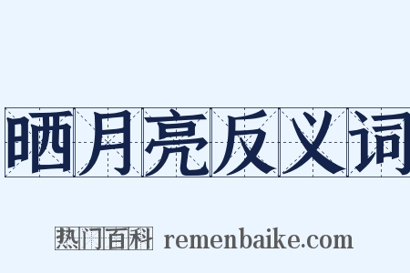 晒月亮反义词是什么意思的图片